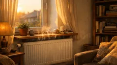 Półka nad grzejnikiem robi różnicę: prosty sposób, by ciepło nie uciekało pod sufit